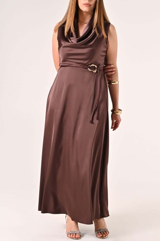Robe longue - Marron foncé