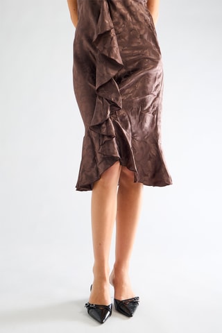 Robe midi - Marron foncé