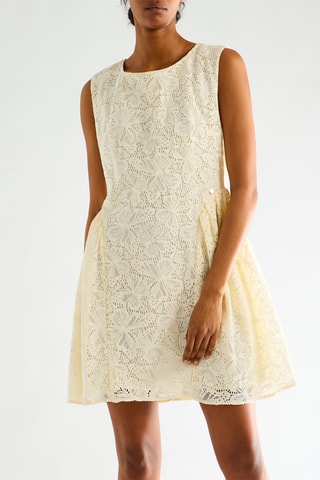 Robe patineuse en dentelle - Ivoire