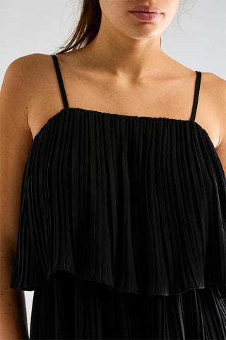 Top plissé - Noir