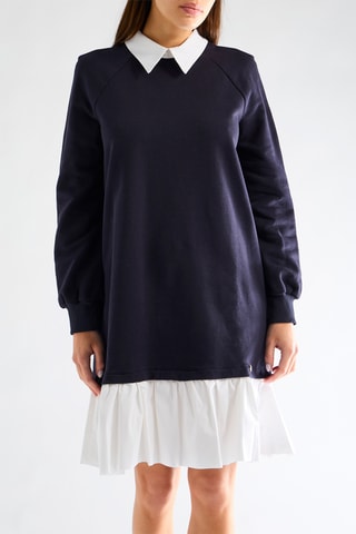 Robe trompe-l'œil - Bleu marine