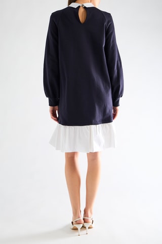 Robe trompe-l'œil - Bleu marine