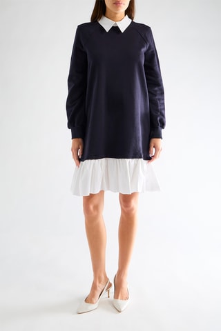 Robe trompe-l'œil - Bleu marine