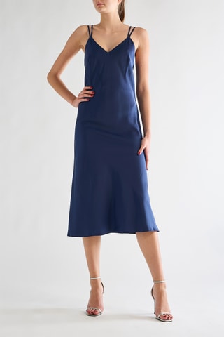 Robe midi - Bleu marine