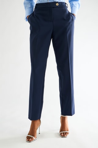 Pantalon taille haute - Bleu foncé