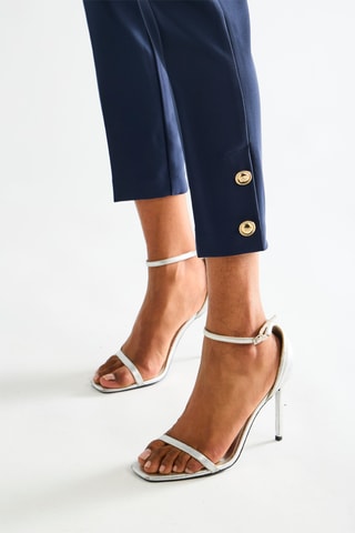 Pantalon taille haute - Bleu foncé