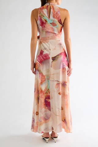 Robe longue - Rose et camel