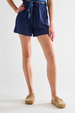 Short taille haute - Bleu marine