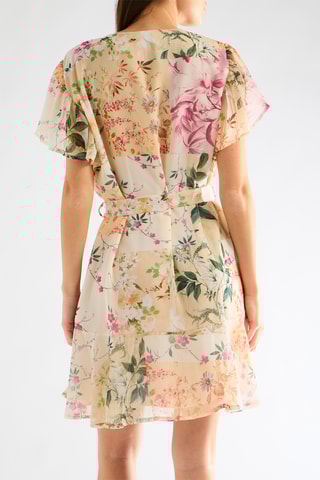 Robe patineuse - Ecru et vert clair