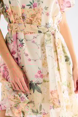 Robe patineuse - Ecru et vert clair