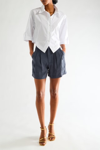 Short taille haute - Bleu foncé