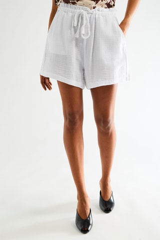 Short taille haute - Blanc