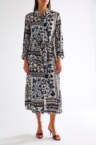 Robe chemise - Noir et écru