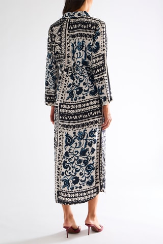 Robe chemise - Noir et écru