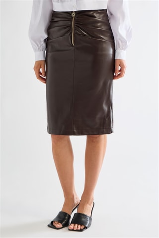 Jupe droite - Marron