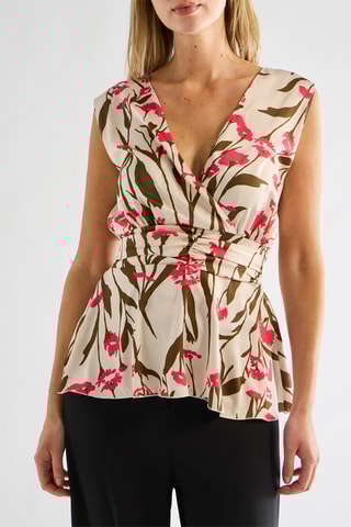 Blouse - Fuchsia et écru