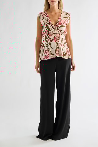 Blouse - Fuchsia et écru