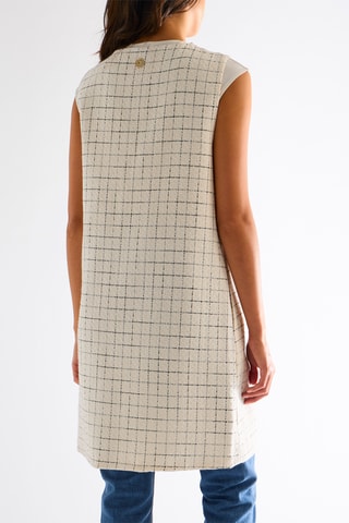 Veste longue sans manches - Blanc