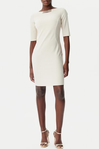 Robe fourreau - Beige