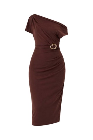 Robe fourreau - Marron