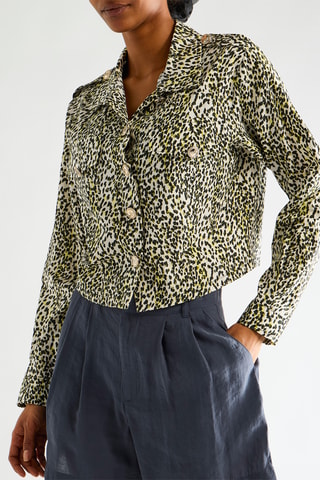 Veste courte - Vert clair et noir