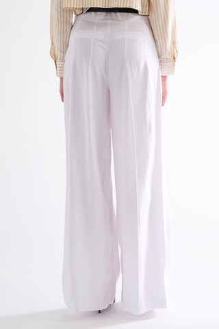 Pantalon taille haute Blanc