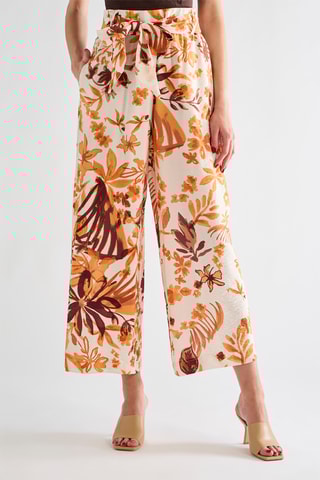 Pantalon taille haute - Ecru