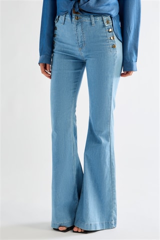 Jean taille haute - Bleu