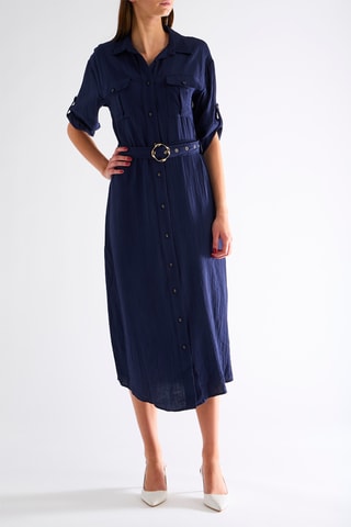 Robe chemise - Bleu marine