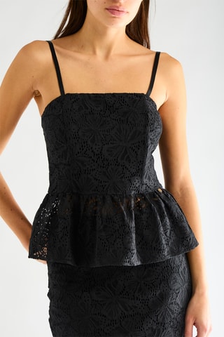 Top en guipure - Noir