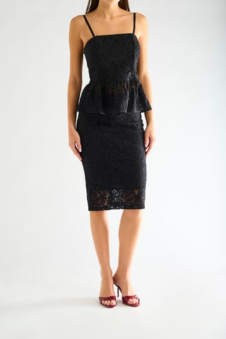 Top en guipure - Noir