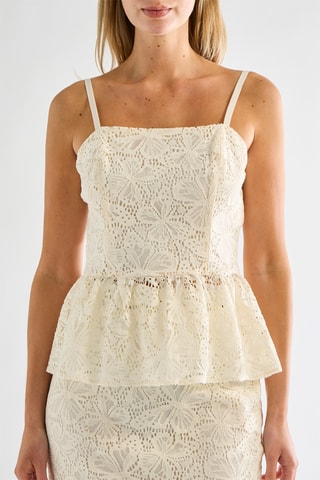 Top en dentelle - Ivoire