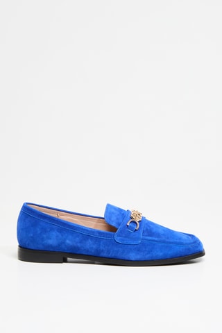 Mocassins en nubuck - Bleu électrique