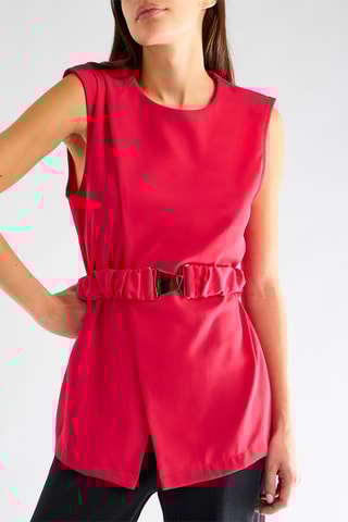 Blouse sans manches - Fuchsia