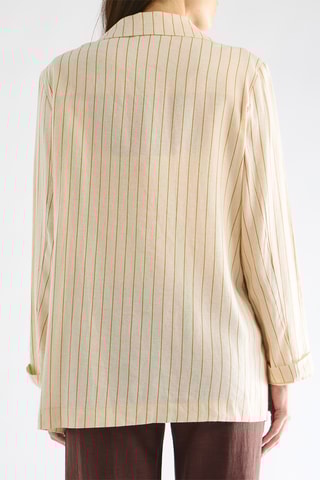 Blazer en lin - Beige et orange