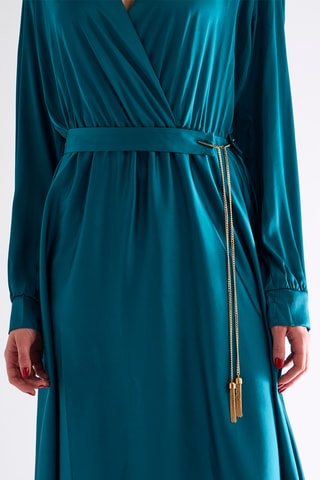 Robe midi - Bleu canard