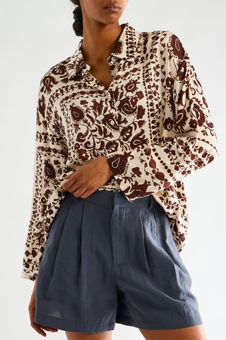 Chemisier - Beige et marron