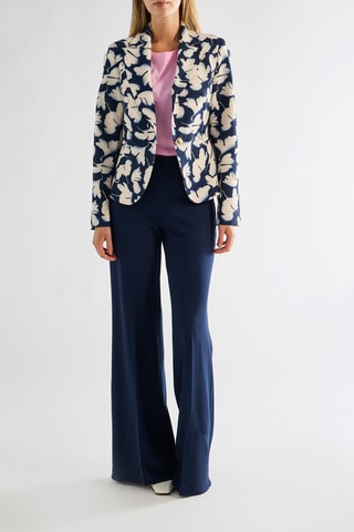 Blazer - Bleu foncé et blanc