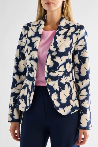 Blazer - Bleu foncé et blanc