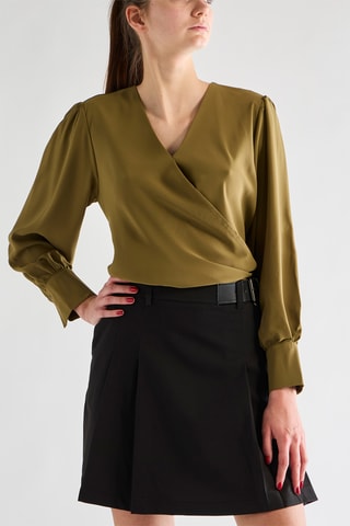 Blouse portefeuille - Kaki