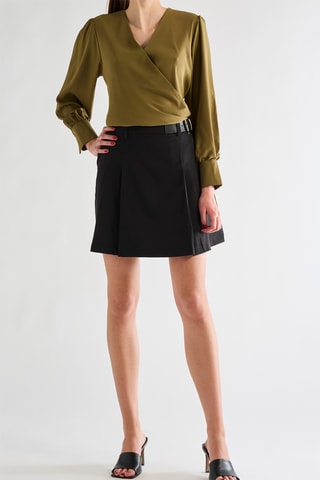 Blouse portefeuille - Kaki