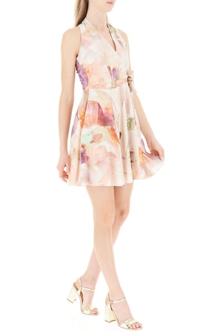 Robe patineuse - Blanc et orange