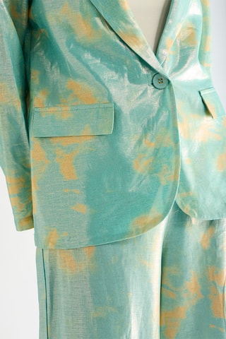 Blazer en lin - Turquoise