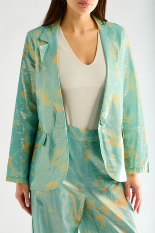 Blazer en lin - Turquoise