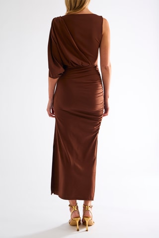 Robe midi - Marron