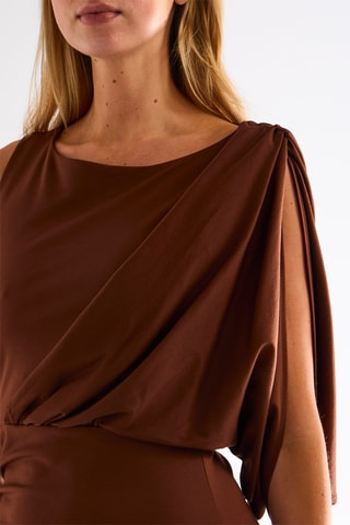 Robe midi - Marron