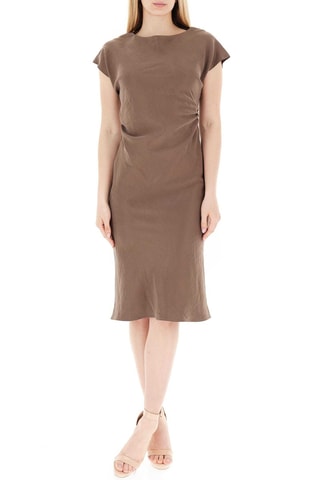 Robe fourreau - Marron