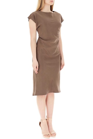 Robe fourreau - Marron