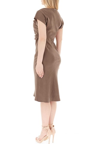 Robe fourreau - Marron