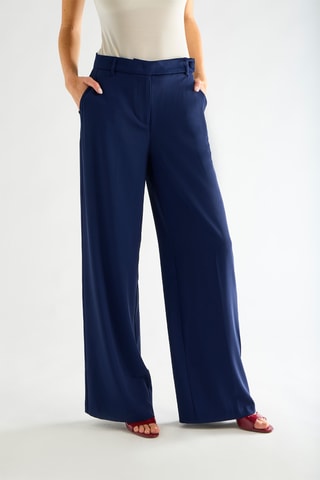 Pantalon taille haute - Bleu marine